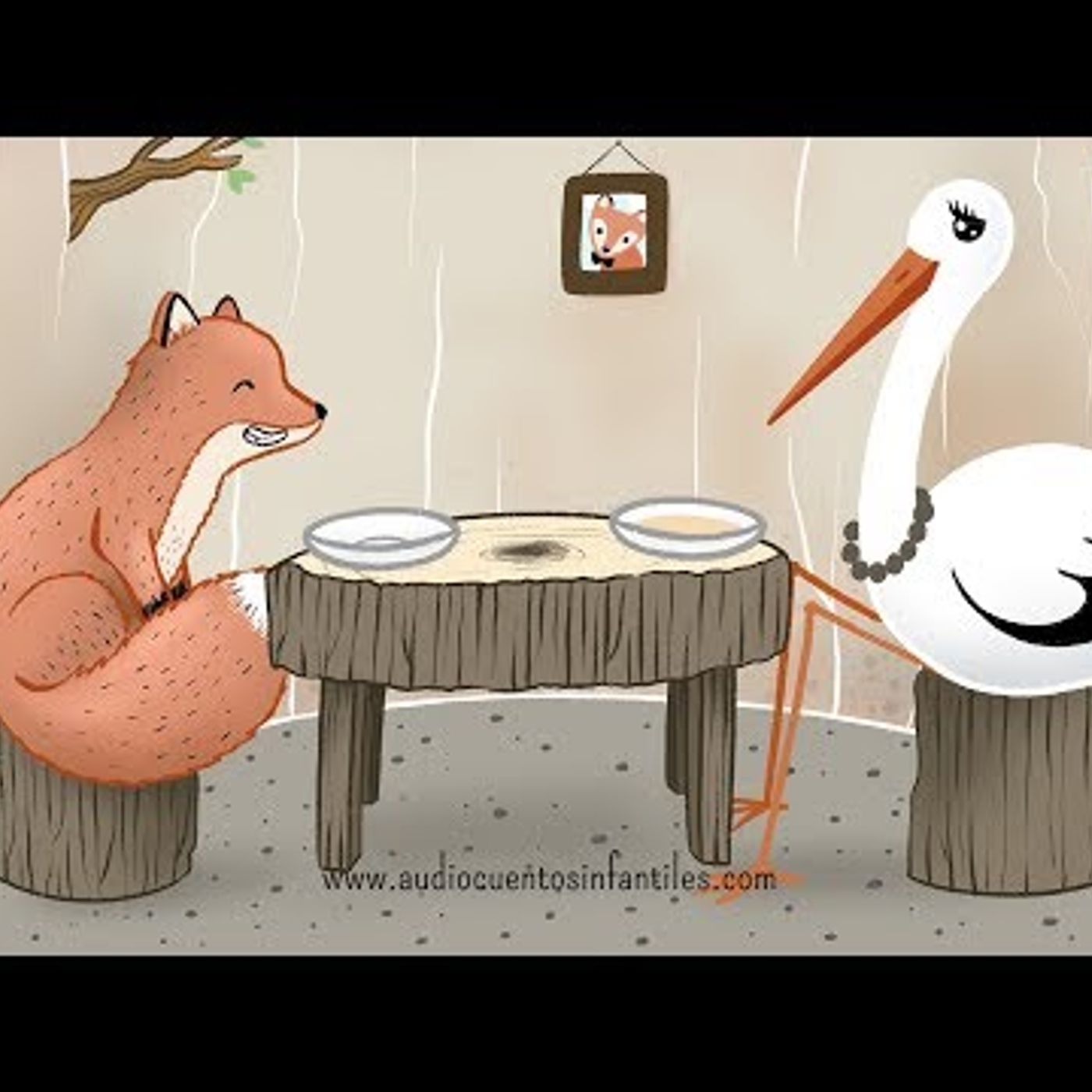 015. El zorro y la cigüeña  Audiocuento con valores
