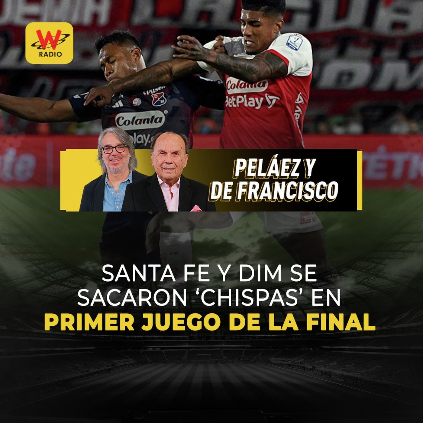 Santa Fe y DIM se sacaron ‘chispas’ en primer juego de la final